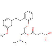 125926-17-2 4-[1-(dimethylamino)-3-[2-[2-(3-methoxyphenyl)ethyl]phenoxy]propan-2-yl]oxy-4-oxobutanoic acid chemical structure