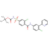 1552310-56-1 tert-butyl N-[3-chloro-4-[(4-chloro-3-pyridin-2-ylphenyl)carbamoyl]phenyl]sulfonylcarbamate chemical structure