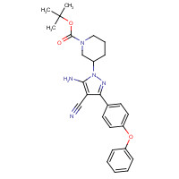1612774-47-6 tert-butyl 3-[5-amino-4-cyano-3-(4-phenoxyphenyl)pyrazol-1-yl]piperidine-1-carboxylate chemical structure