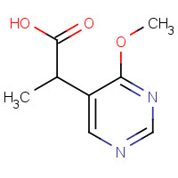 1190392-37-0 2-(4-methoxypyrimidin-5-yl)propanoic acid chemical structure