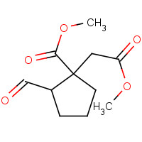 1268519-83-0 methyl 2-formyl-1-(2-methoxy-2-oxoethyl)cyclopentane-1-carboxylate chemical structure