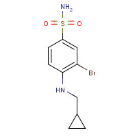 1157642-61-9 3-bromo-4-(cyclopropylmethylamino)benzenesulfonamide chemical structure