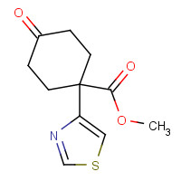 1006686-04-9 methyl 4-oxo-1-(1,3-thiazol-4-yl)cyclohexane-1-carboxylate chemical structure