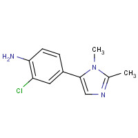 1400287-45-7 2-chloro-4-(2,3-dimethylimidazol-4-yl)aniline chemical structure