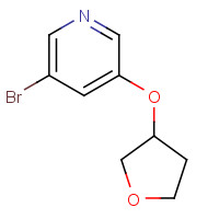 1289152-44-8 3-bromo-5-(oxolan-3-yloxy)pyridine chemical structure