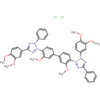 127615-65-0 2-(3,4-dimethoxyphenyl)-3-[4-[4-[5-(3,4-dimethoxyphenyl)-3-phenyltetrazol-2-ium-2-yl]-3-methoxyphenyl]-2-methoxyphenyl]-5-phenyltetrazol-3-ium;dichloride chemical structure