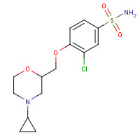1257050-31-9 3-chloro-4-[(4-cyclopropylmorpholin-2-yl)methoxy]benzenesulfonamide chemical structure