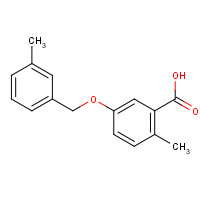 1034026-25-9 2-methyl-5-[(3-methylphenyl)methoxy]benzoic acid chemical structure