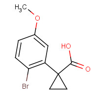 1256589-09-9 1-(2-bromo-5-methoxyphenyl)cyclopropane-1-carboxylic acid chemical structure