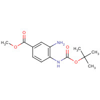 327046-67-3 methyl 3-amino-4-[(2-methylpropan-2-yl)oxycarbonylamino]benzoate chemical structure