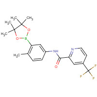 1191932-66-7 N-[4-methyl-3-(4,4,5,5-tetramethyl-1,3,2-dioxaborolan-2-yl)phenyl]-4-(trifluoromethyl)pyridine-2-carboxamide chemical structure