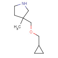 1610521-42-0 3-(cyclopropylmethoxymethyl)-3-methylpyrrolidine chemical structure