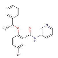 1285528-03-1 5-bromo-2-(1-phenylethoxy)-N-pyridin-3-ylbenzamide chemical structure
