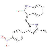 1312226-28-0 3-[[5-methyl-3-(4-nitrophenyl)-1H-pyrrol-2-yl]methylidene]-1H-indol-2-one chemical structure