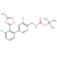 1048974-36-2 tert-butyl N-[[3-chloro-5-[3-chloro-2-(3-methyl-1,2,4-oxadiazol-5-yl)phenyl]pyridin-2-yl]methyl]carbamate chemical structure