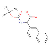 33741-79-6 2-[(2-methylpropan-2-yl)oxycarbonylamino]-2-naphthalen-2-ylacetic acid chemical structure