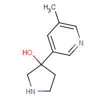 1225218-35-8 3-(5-methylpyridin-3-yl)pyrrolidin-3-ol chemical structure