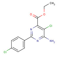 858955-37-0 ethyl 6-amino-5-chloro-2-(4-chlorophenyl)pyrimidine-4-carboxylate chemical structure