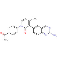 1003311-81-6 1-(4-acetylphenyl)-3-(2-aminoquinazolin-6-yl)-4-methylpyridin-2-one chemical structure