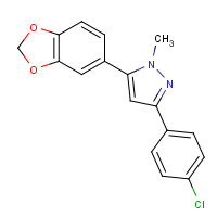 908329-89-5 5-(1,3-benzodioxol-5-yl)-3-(4-chlorophenyl)-1-methylpyrazole chemical structure