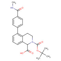 1430564-13-8 5-[4-(methylcarbamoyl)phenyl]-2-[(2-methylpropan-2-yl)oxycarbonyl]-3,4-dihydro-1H-isoquinoline-1-carboxylic acid chemical structure
