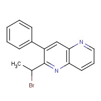 1312605-80-3 2-(1-bromoethyl)-3-phenyl-1,5-naphthyridine chemical structure