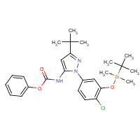 945994-99-0 phenyl N-[5-tert-butyl-2-[3-[tert-butyl(dimethyl)silyl]oxy-4-chlorophenyl]pyrazol-3-yl]carbamate chemical structure