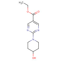 1116339-70-8 ethyl 2-(4-hydroxypiperidin-1-yl)pyrimidine-5-carboxylate chemical structure