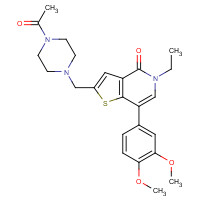 1610519-57-7 2-[(4-acetylpiperazin-1-yl)methyl]-7-(3,4-dimethoxyphenyl)-5-ethylthieno[3,2-c]pyridin-4-one chemical structure