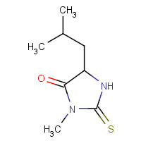 1076-72-8 3-methyl-5-(2-methylpropyl)-2-sulfanylideneimidazolidin-4-one chemical structure