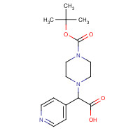 885274-54-4 2-[4-[(2-methylpropan-2-yl)oxycarbonyl]piperazin-1-yl]-2-pyridin-4-ylacetic acid chemical structure