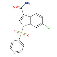 540740-50-9 1-(benzenesulfonyl)-6-chloroindole-3-carboxamide chemical structure