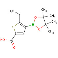 1314893-86-1 5-ethyl-4-(4,4,5,5-tetramethyl-1,3,2-dioxaborolan-2-yl)thiophene-2-carboxylic acid chemical structure