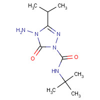 129909-90-6 4-amino-N-tert-butyl-5-oxo-3-propan-2-yl-1,2,4-triazole-1-carboxamide chemical structure