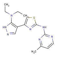 1235313-34-4 4-[5-(diethylamino)-1H-pyrazol-4-yl]-N-(4-methylpyrimidin-2-yl)-1,3-thiazol-2-amine chemical structure