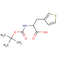 109007-59-2 2-[(2-methylpropan-2-yl)oxycarbonylamino]-3-thiophen-3-ylpropanoic acid chemical structure