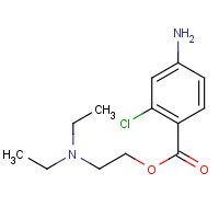 133-16-4 2-(diethylamino)ethyl 4-amino-2-chlorobenzoate chemical structure