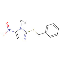 1615-40-3 2-benzylsulfanyl-1-methyl-5-nitroimidazole chemical structure