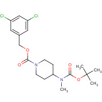 1613513-16-8 (3,5-dichlorophenyl)methyl 4-[methyl-[(2-methylpropan-2-yl)oxycarbonyl]amino]piperidine-1-carboxylate chemical structure
