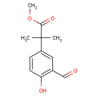 731015-44-4 methyl 2-(3-formyl-4-hydroxyphenyl)-2-methylpropanoate chemical structure