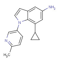 1610801-44-9 7-cyclopropyl-1-(6-methylpyridin-3-yl)indol-5-amine chemical structure