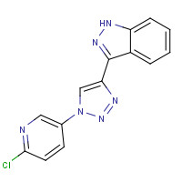 1383705-80-3 3-[1-(6-chloropyridin-3-yl)triazol-4-yl]-1H-indazole chemical structure