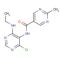1610703-66-6 N-[4-chloro-6-(ethylamino)pyrimidin-5-yl]-2-methylpyrimidine-5-carboxamide chemical structure