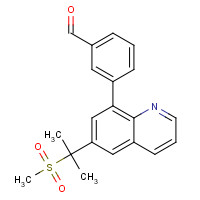 346630-03-3 3-[6-(2-methylsulfonylpropan-2-yl)quinolin-8-yl]benzaldehyde chemical structure