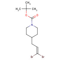 301185-40-0 tert-butyl 4-(3,3-dibromoprop-2-enyl)piperidine-1-carboxylate chemical structure