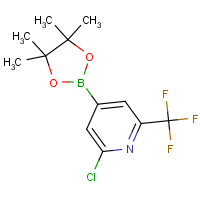 1218790-05-6 2-chloro-4-(4,4,5,5-tetramethyl-1,3,2-dioxaborolan-2-yl)-6-(trifluoromethyl)pyridine chemical structure