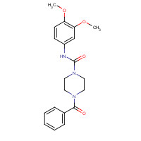 75289-75-7 4-benzoyl-N-(3,4-dimethoxyphenyl)piperazine-1-carboxamide chemical structure