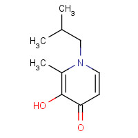 30652-16-5 3-hydroxy-2-methyl-1-(2-methylpropyl)pyridin-4-one chemical structure
