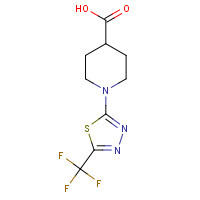 950603-35-7 1-[5-(trifluoromethyl)-1,3,4-thiadiazol-2-yl]piperidine-4-carboxylic acid chemical structure