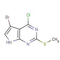 183274-54-6 5-bromo-4-chloro-2-methylsulfanyl-7H-pyrrolo[2,3-d]pyrimidine chemical structure